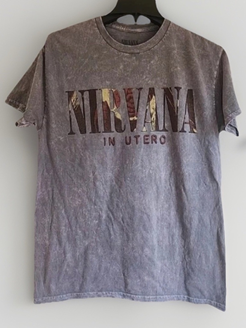 NIRVANA NWOT Unisex Purple T-Shirt L Crew Neck Short Sleeve Graphic Print